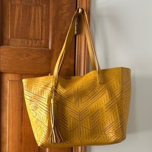 Beautiful mustard yellow tote bag
